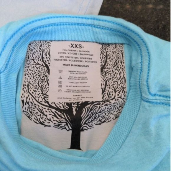 Anvil Knitware Set of 2 blue t shirts for crafting design sizes XXS 9 and 12 m - Picture 3 of 5